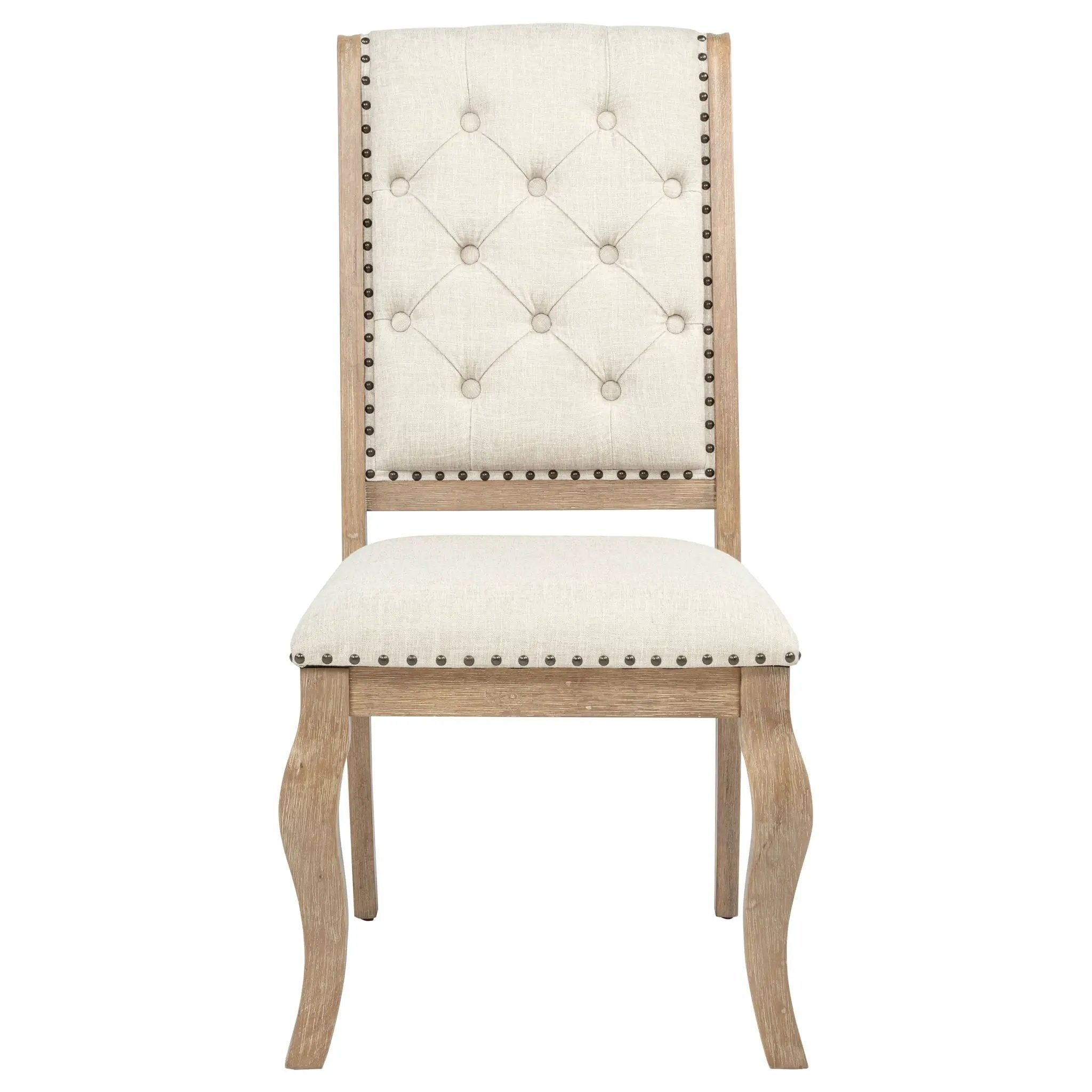 Brockway Upholstered Dining Chair Barley Brown (Set of 2) by Unique Piece Furniture