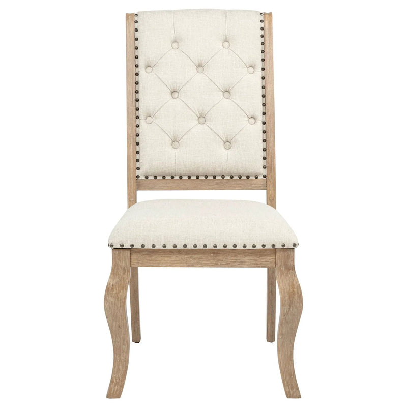 Brockway Upholstered Dining Chair Barley Brown (Set of 2) by Unique Piece Furniture