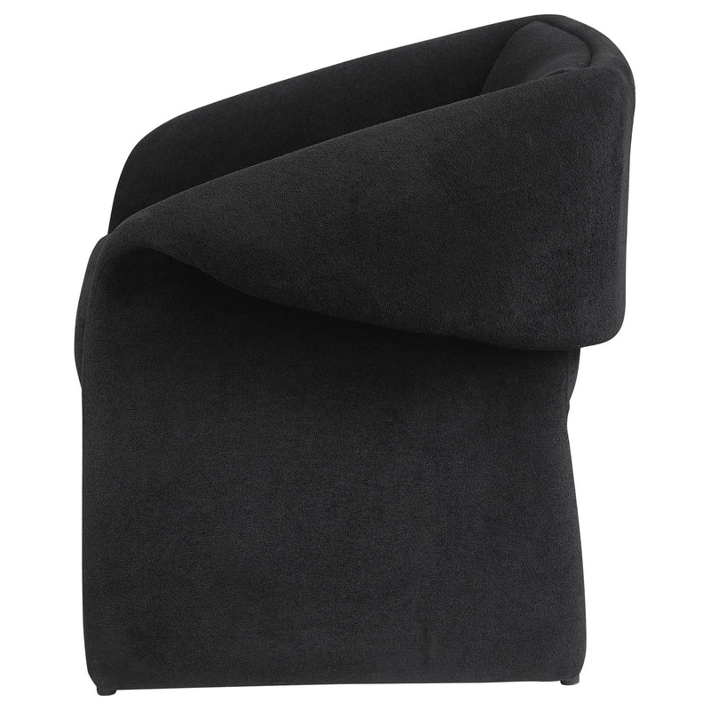 Ramsey Upholstered Sloped Arm Accent Chair Black by Unique Piece Furniture