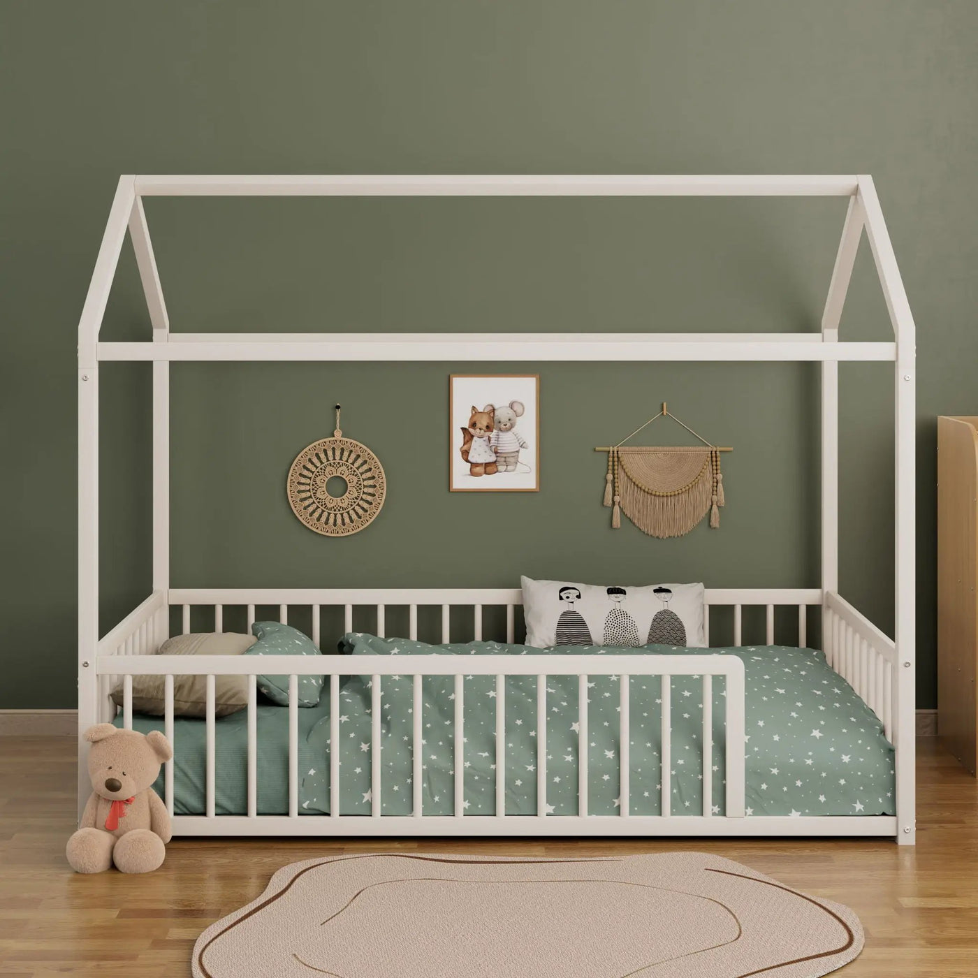 Montessori Floor Bed Frame With House Shape by HouseOfZazla