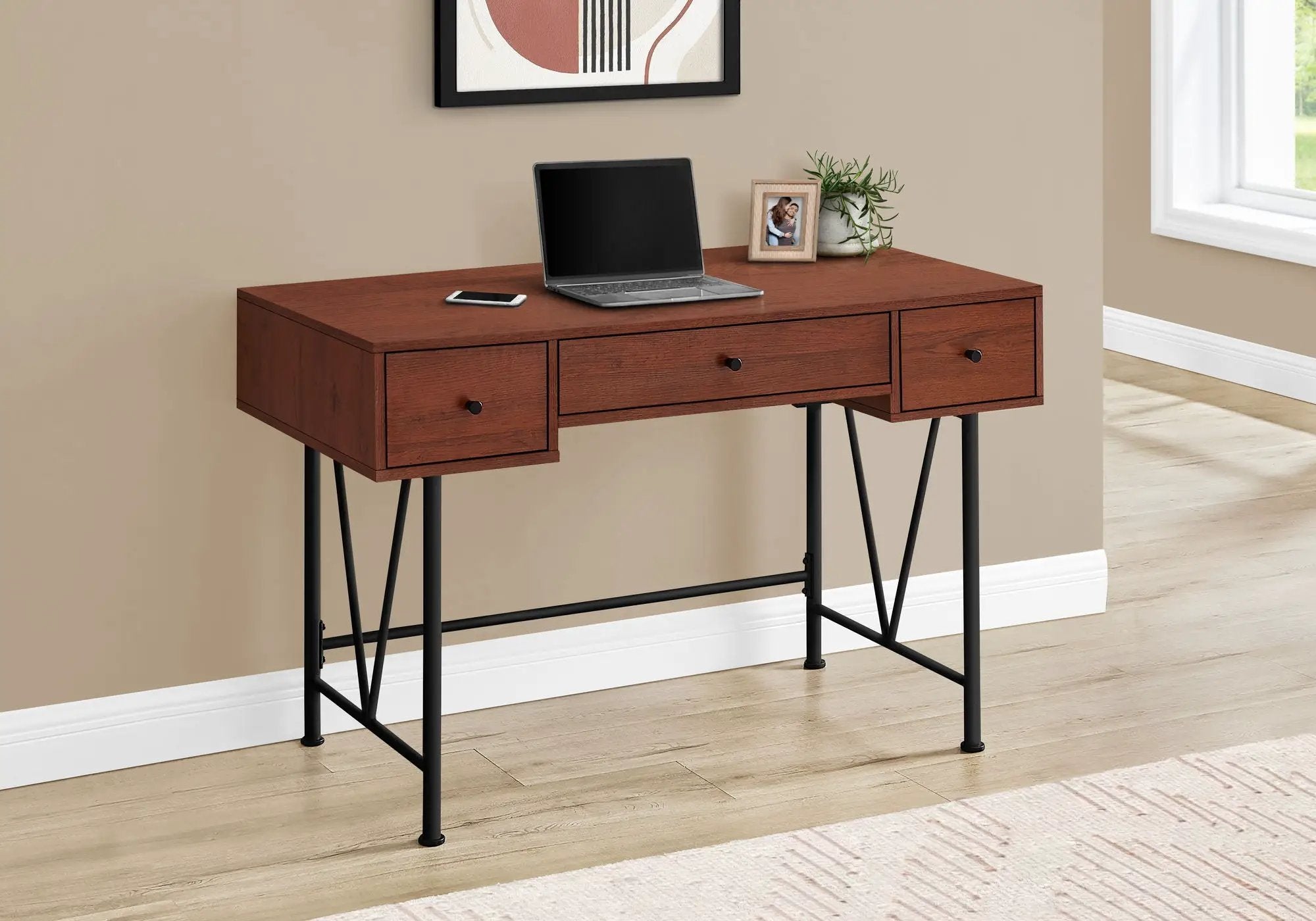 Computer Desk For Home Office, Stylish Design, Storage Drawers, Transitional by Unique Piece Furniture