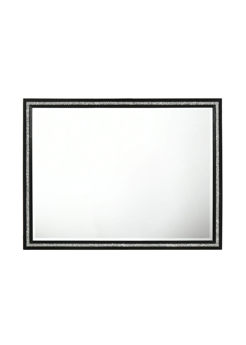 Haiden Weathered Mirror with Beveled Glass - Black, photo 2 of 4