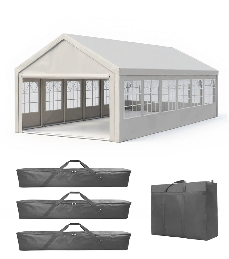 20'x40' Carport Car Canopy Party Tent with Removable Sidewalls by HouseOfZazla