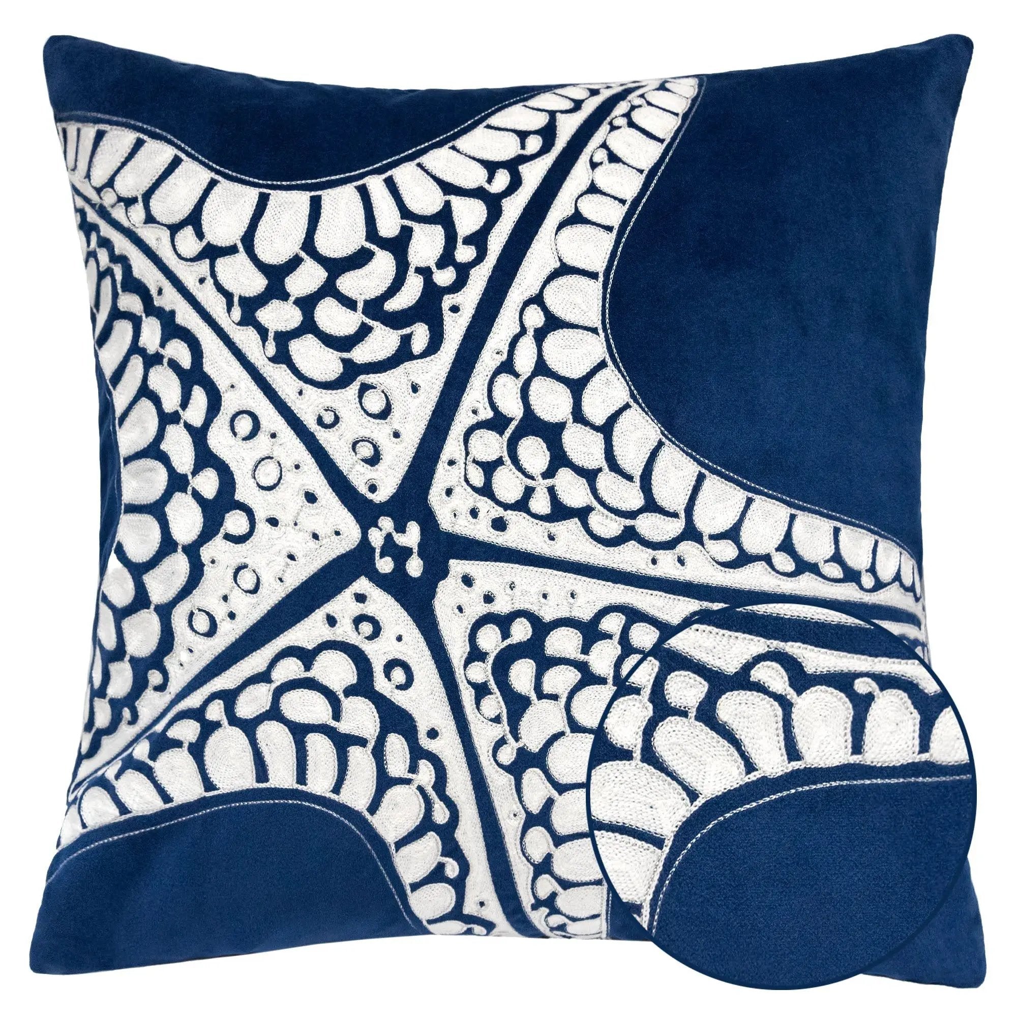 Seastar Starfish Pillow Cover - Indigo by Unique Piece Furniture