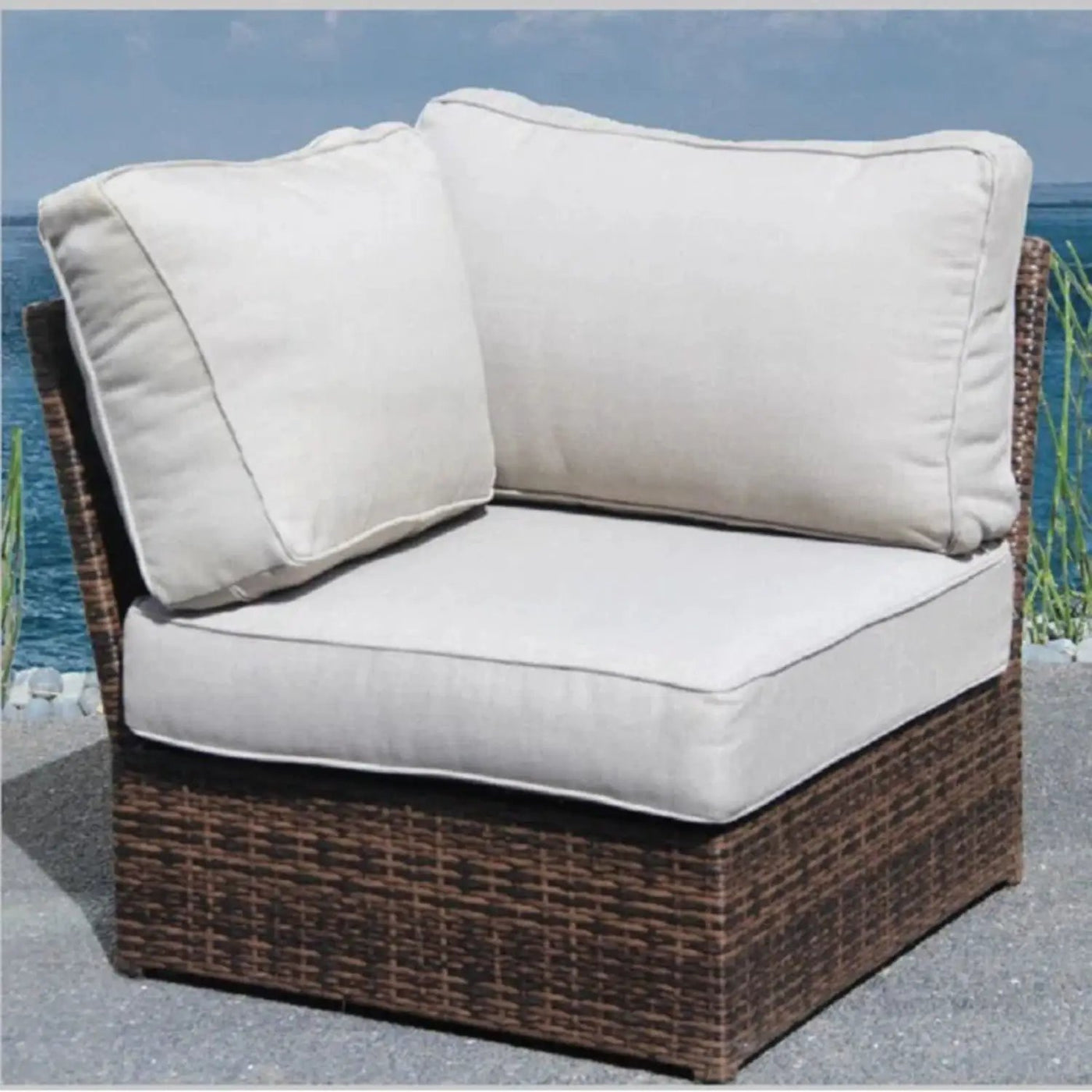 Shick - Corner Wedge Patio Chair With Cushions by HouseOfZazla