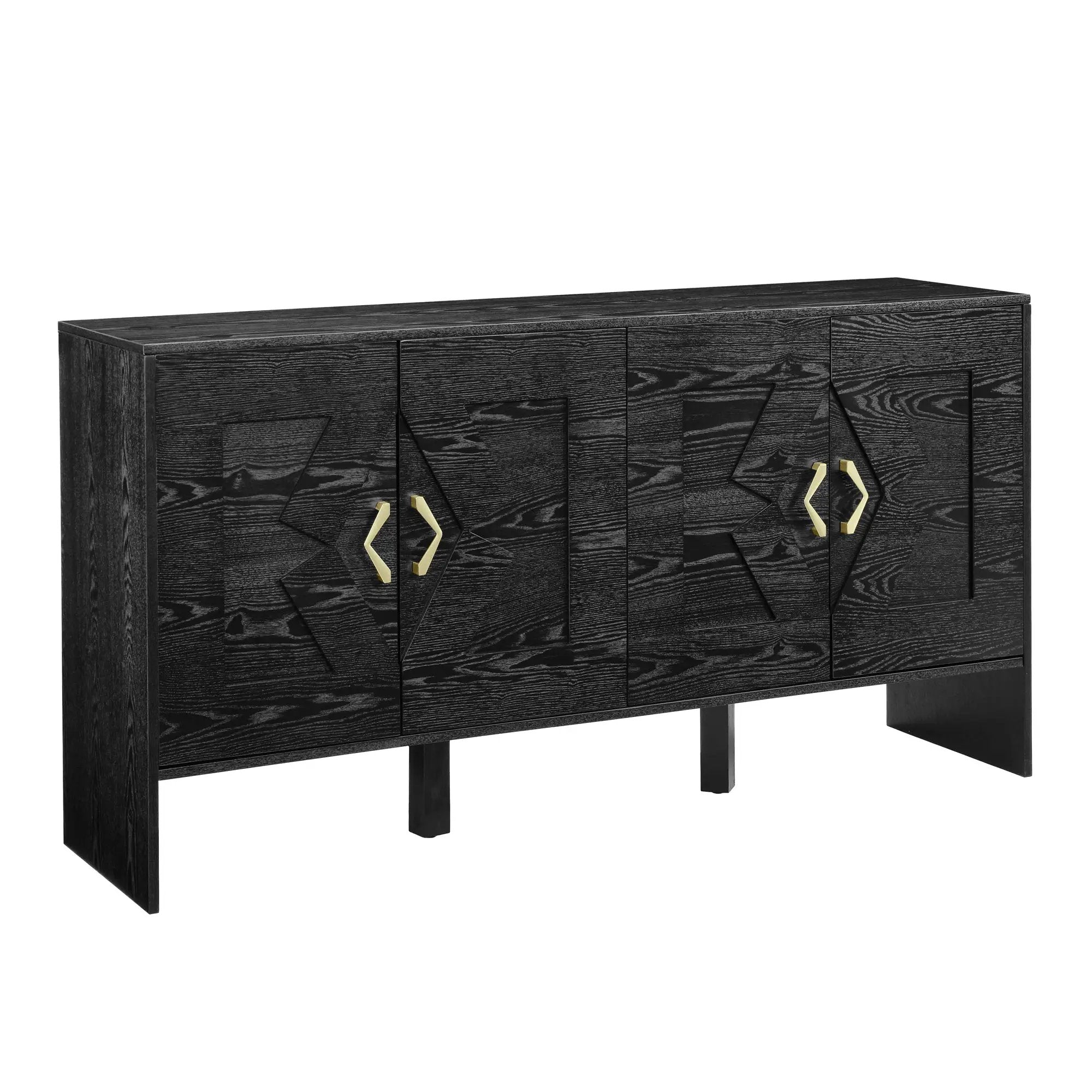 60" Mid Century Modern Sideboard Buffet Cabinet with Storage by HouseOfZazla