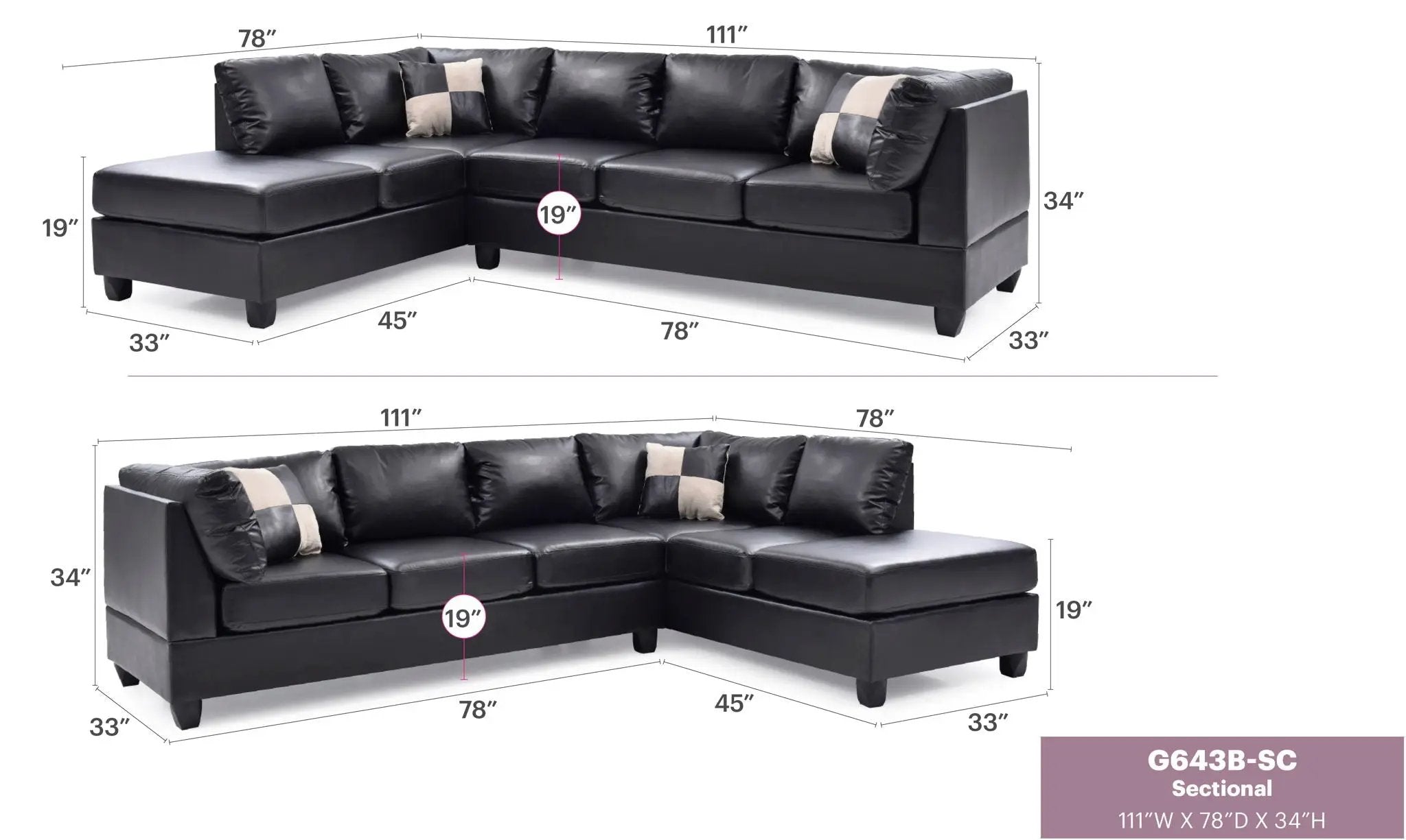 Malone - Comfort Sectional by Unique Piece Furniture