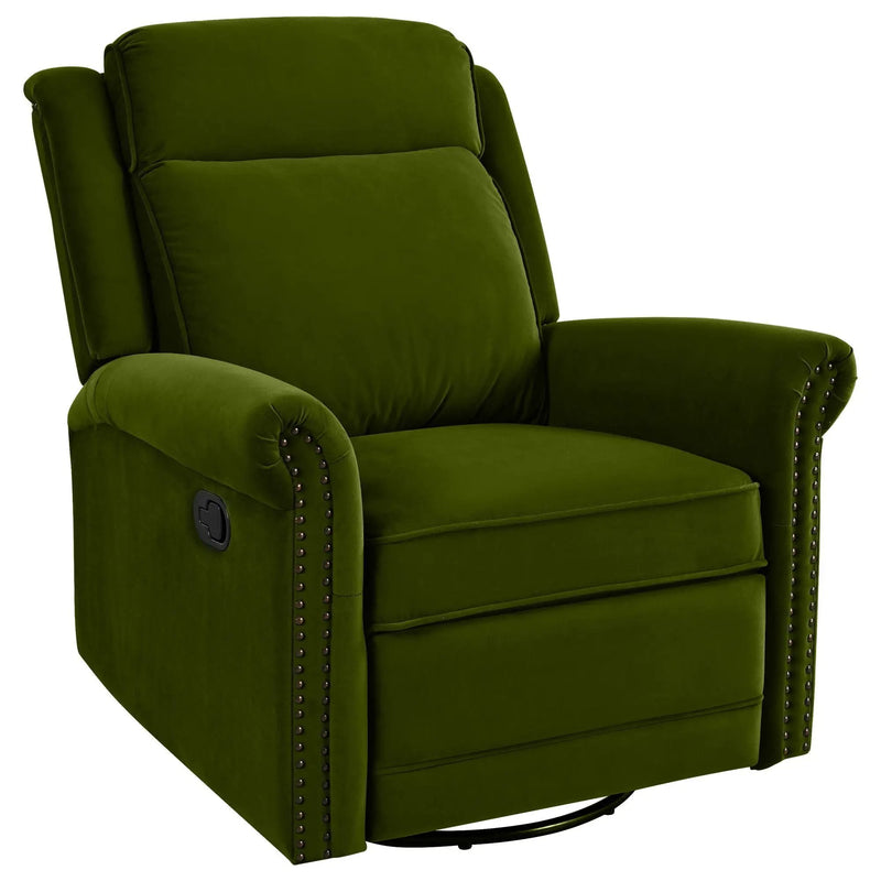 360 Degrees Swivel Manual Rocking Recliner with Adjustable Backrest by HouseOfZazla