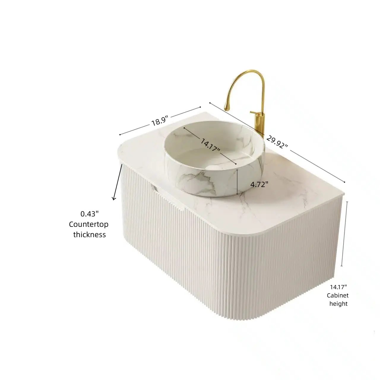 DINA 30" Bathroom Vanity and Sink by HouseOfZazla