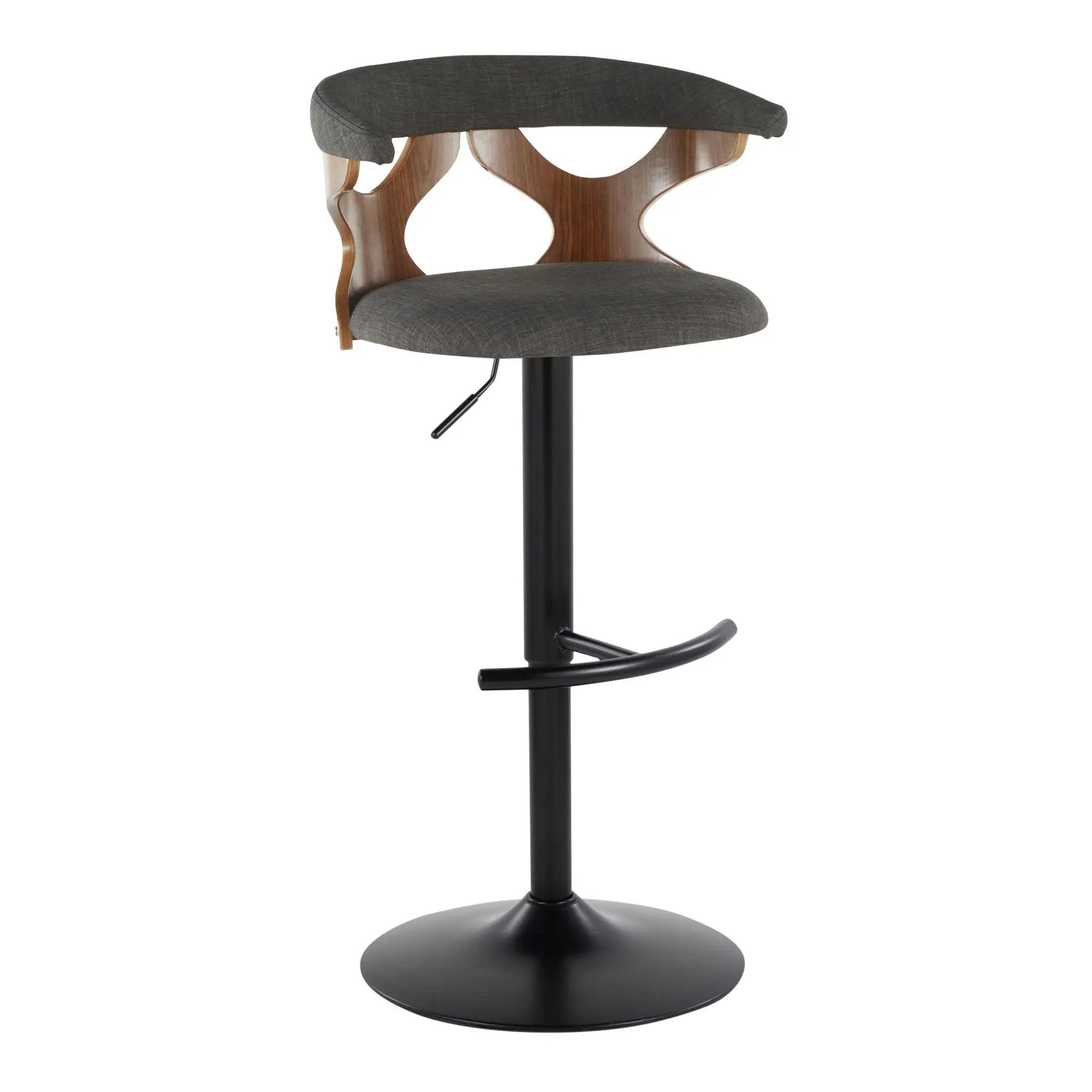 Gardenia - Contemporary Adjustable Barstool, Swivel With Rounded T Footrest (Set of 2) by Unique Piece Furniture