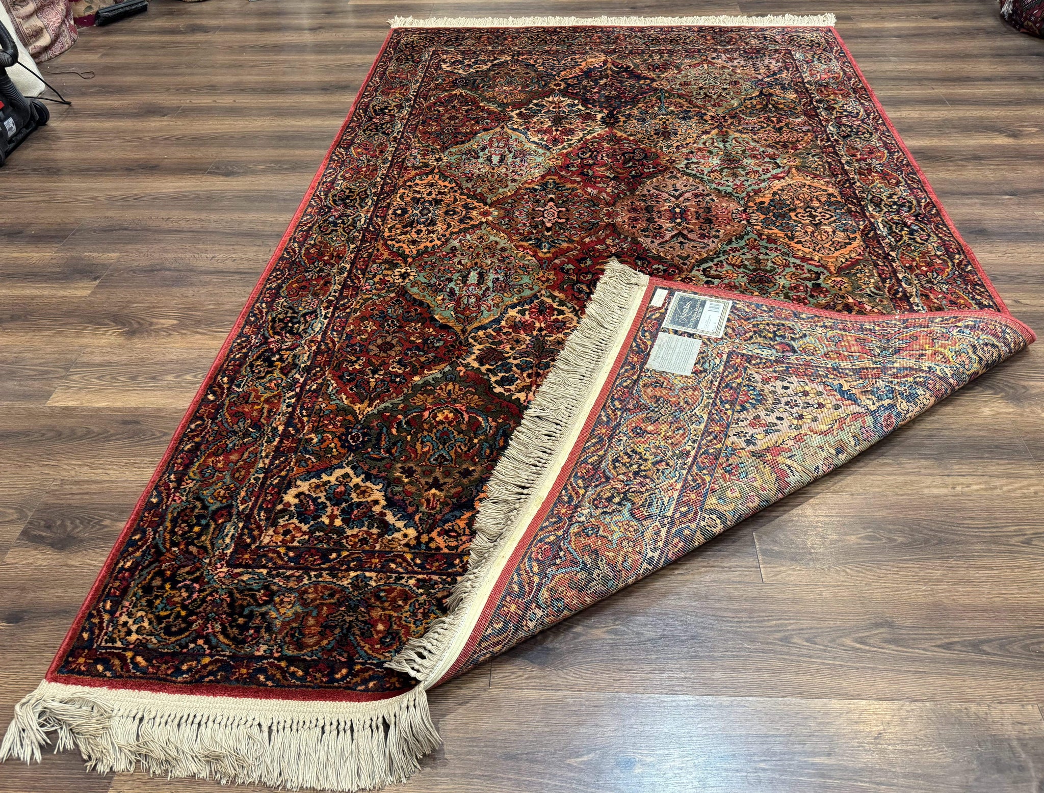 5.9 x 9 Karastan Rug Multicolor Panel Kirman #717, Original 700 Series, Wool by Jewel Rugs