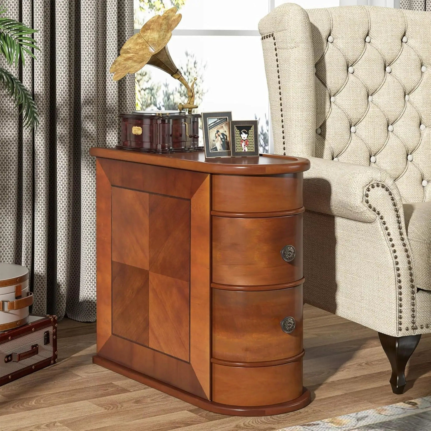 Narrow 2 Drawer End Table by HouseOfZazla