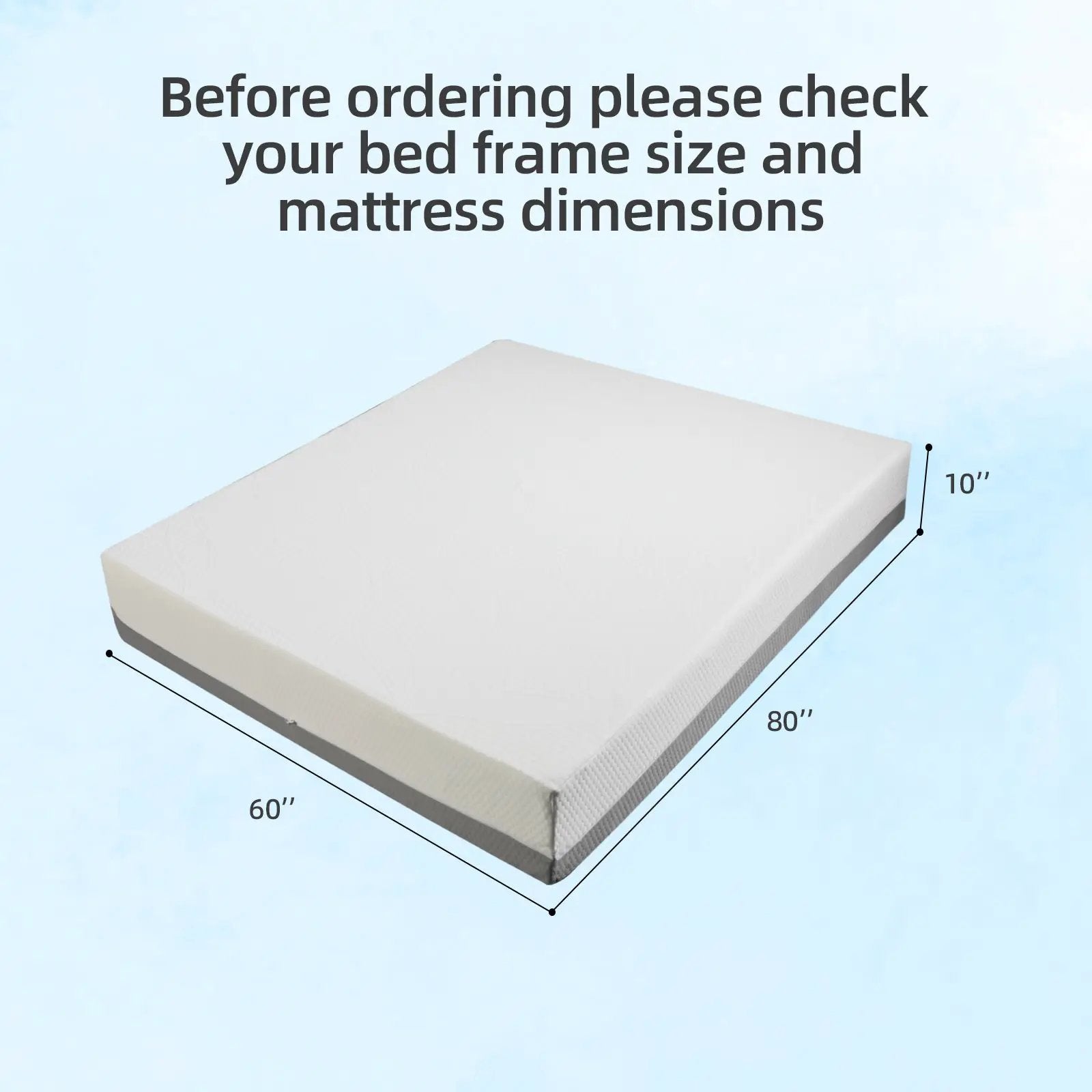10-Inch Premium Queen Mattress by HouseOfZazla
