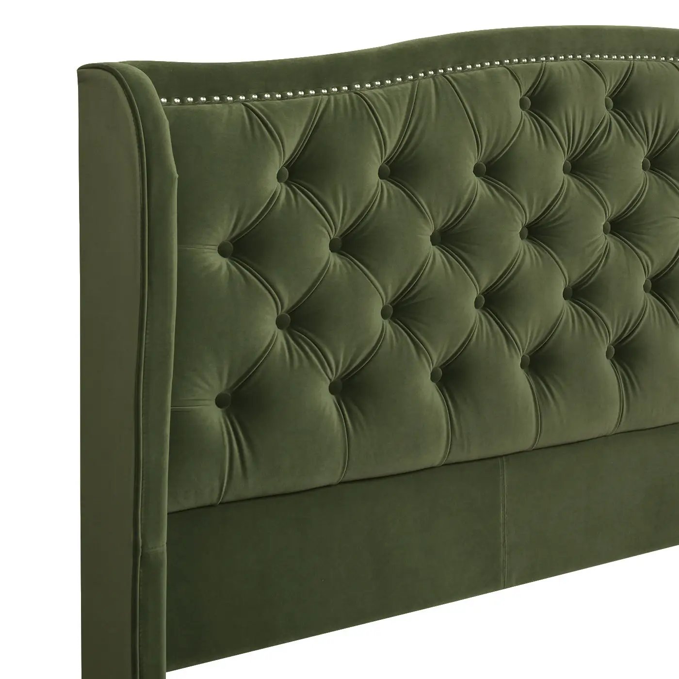Marcella - Upholstered Shelter Headboard Bed Set by HouseOfZazla