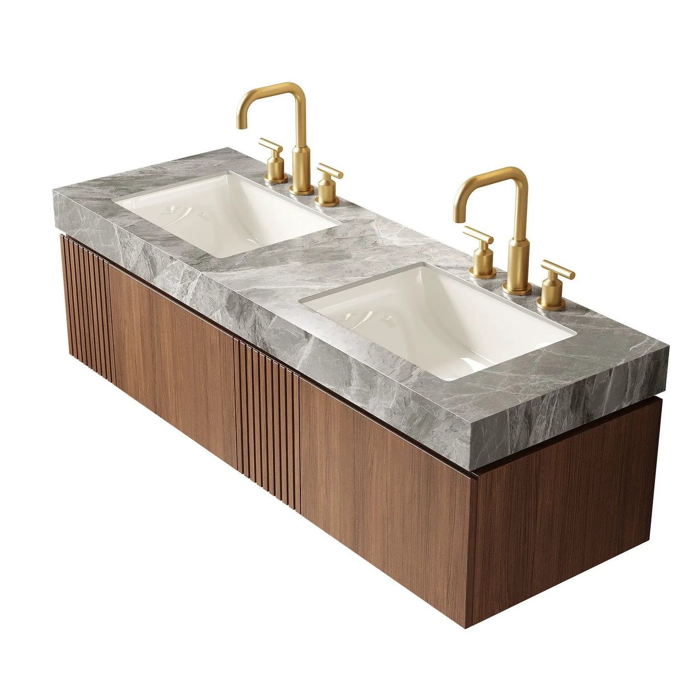 MURI 60" Bathroom Vanity & Sink, Floating Plywood Storage Cabinet by HouseOfZazla
