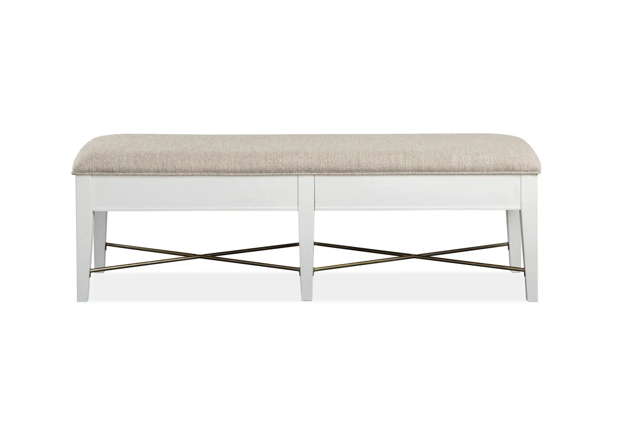 Heron Cove - Bench With Upholstered Seat - Chalk White by Unique Piece Furniture