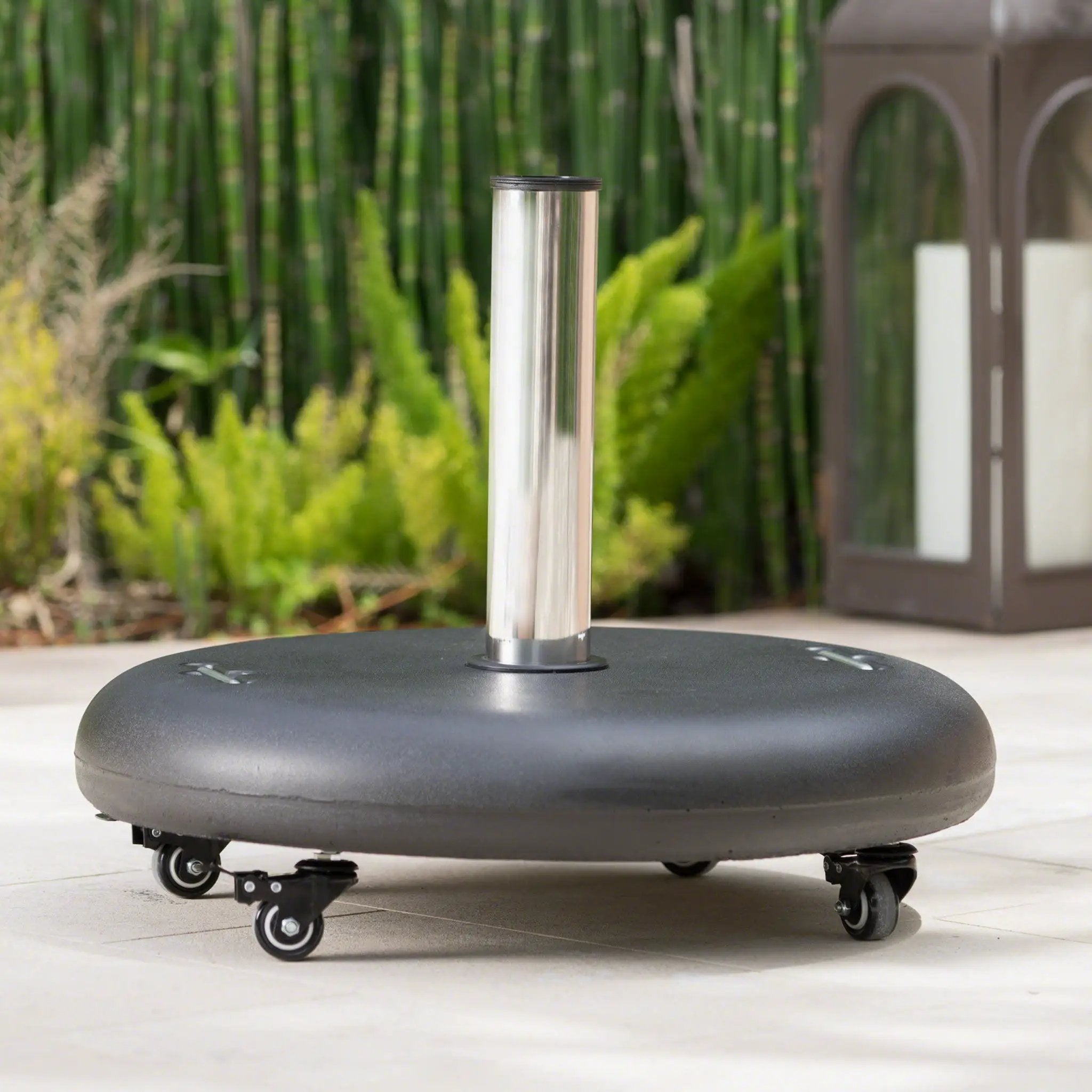 Wheelie - Round Umbrella Base with Stainless Steel Holder by HouseOfZazla