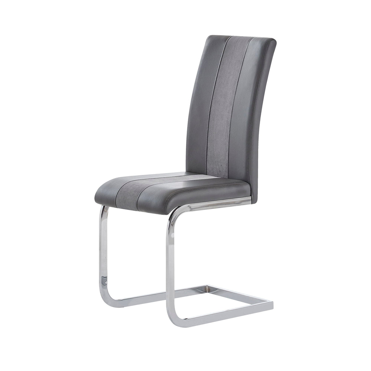 Dining Chair Set with Upholstered Seat and Metal Legs - White, Black, or Dark Gray, photo 12 of 30