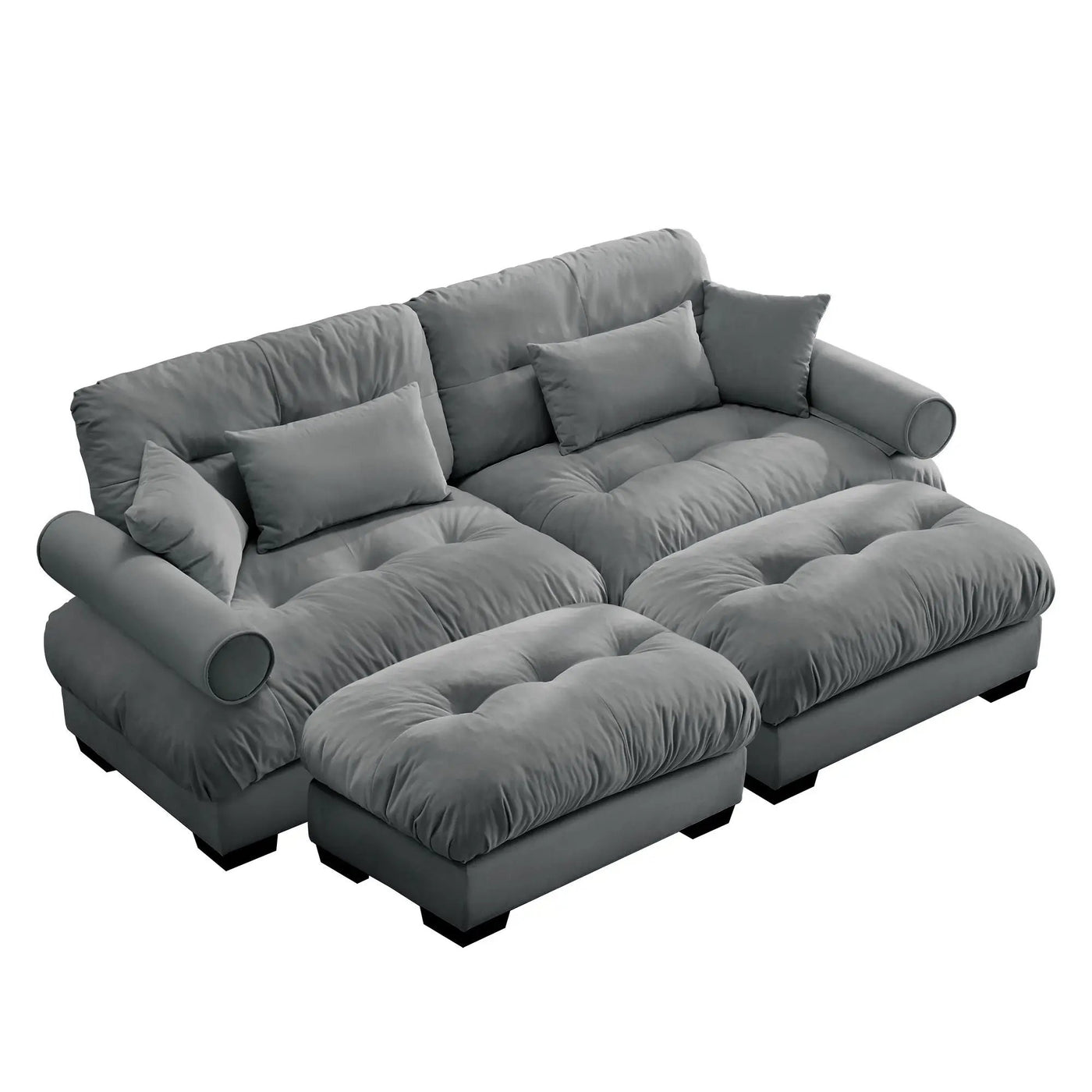 Super Comfort Oversized Modular Sectional Sofa With Movable Ottoman by HouseOfZazla