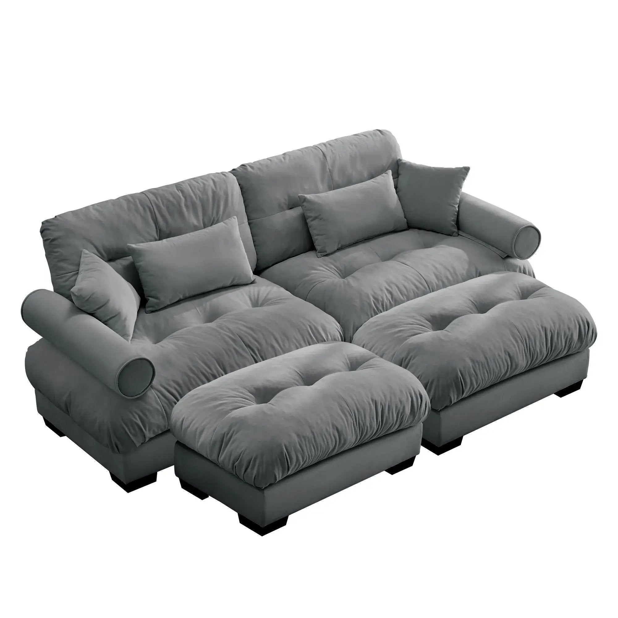 Super Comfort Oversized Modular Sectional Sofa With Movable Ottoman by Unique Piece Furniture