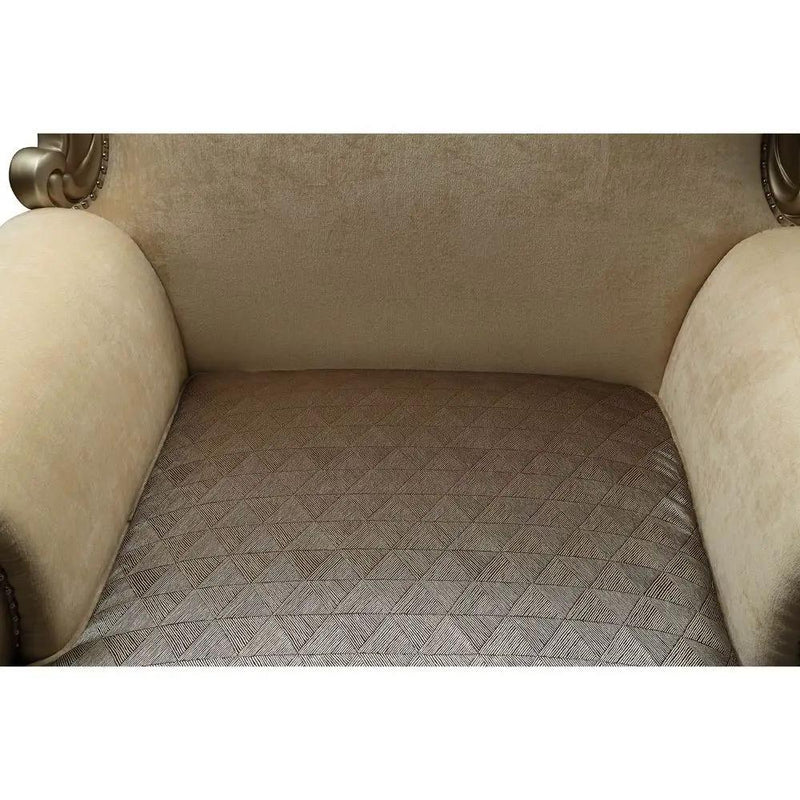 Ranita - Chair With 2 Pillows - Fabric & Champagne by Unique Piece Furniture