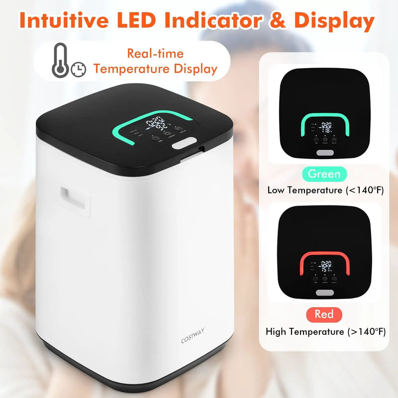 23L Large Hot Towel Heater with Rapid Heating and Adjustable Timer-White by DirectDeals