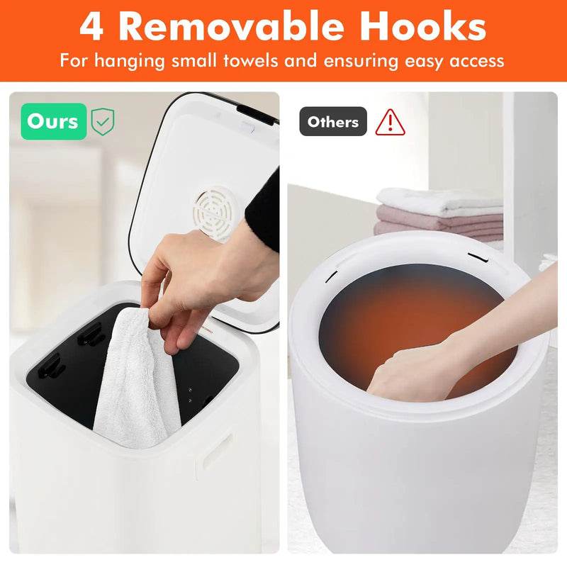 23L Large Hot Towel Heater with Rapid Heating and Adjustable Timer-White by DirectDeals
