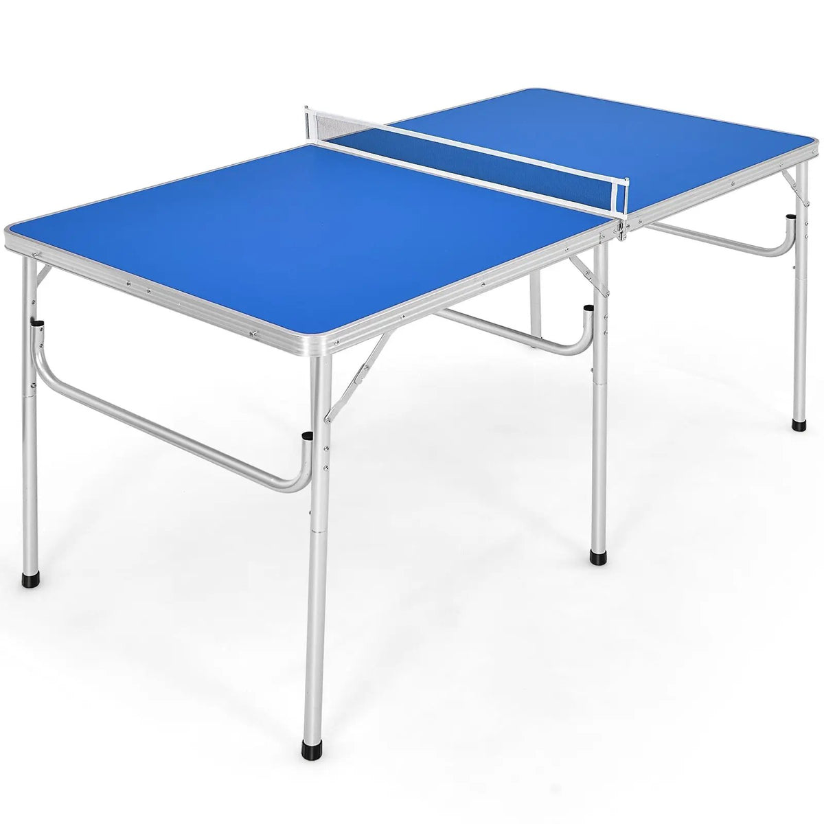 60 Inch Portable Tennis Ping Pong Folding Table with Accessories by DirectDeals