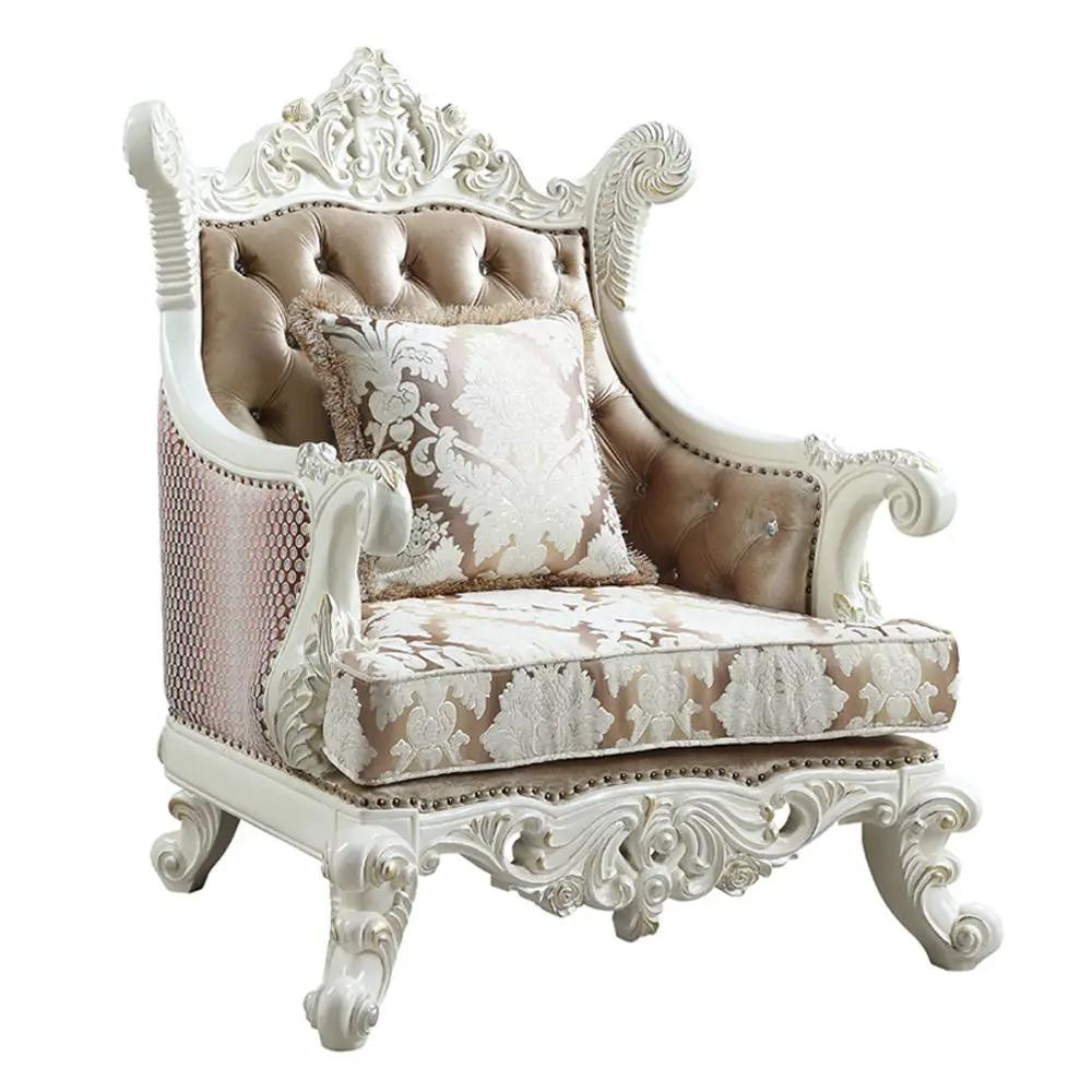 Vanaheim - Chair With Pillow - Fabric & Antique White by Unique Piece Furniture