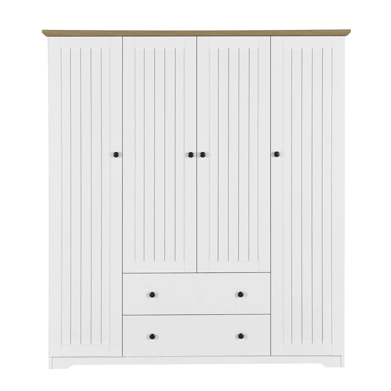 4 Door Wardrobe Armoire With 2 Drawers by HouseOfZazla