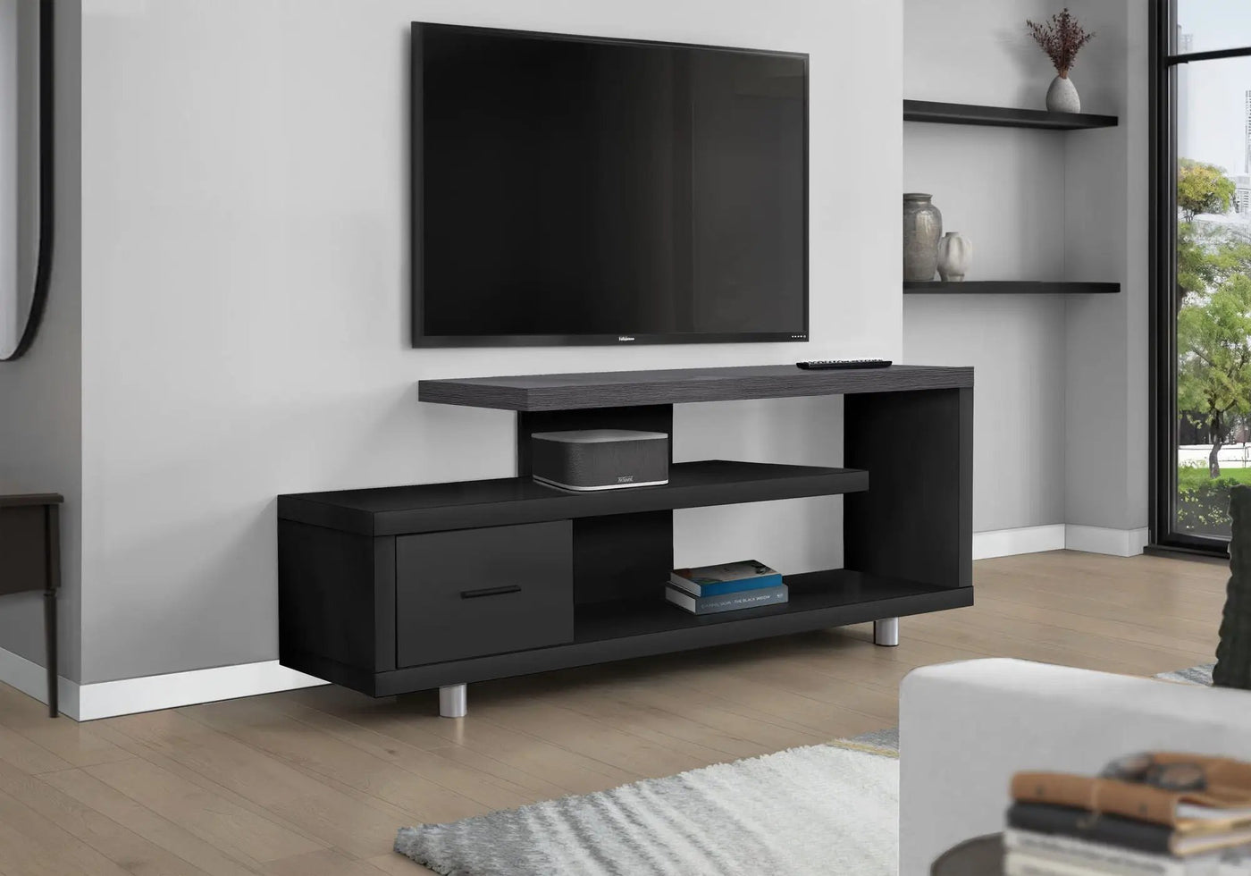 TV Stand, Console, Media Entertainment Center Storage Cabinet by HouseOfZazla