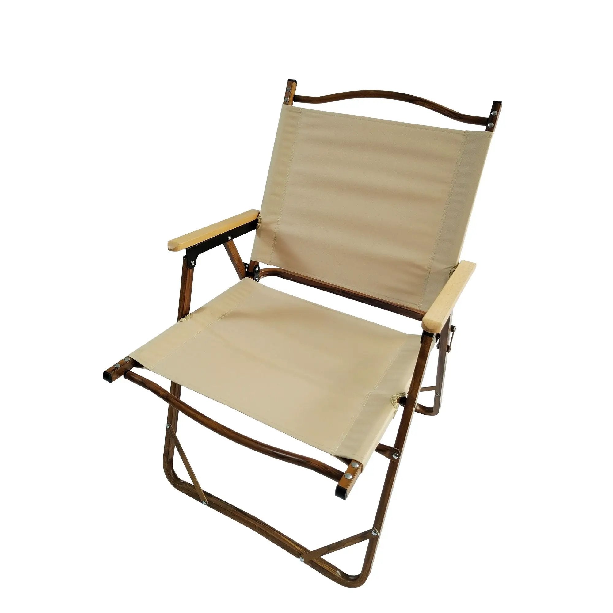 Comfy - Foldable And Portable Chair With Armrests, Indoor And Outdoor Universal (Set of 4) - Brown by HouseOfZazla
