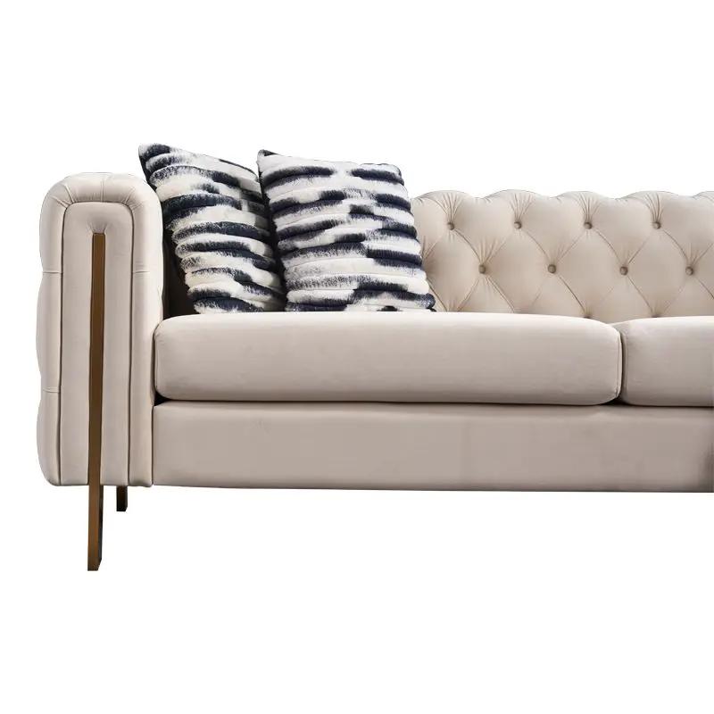 Chesterfield - Modern Tufted Living Room Sofa, 84.25''W Couch by Unique Piece Furniture