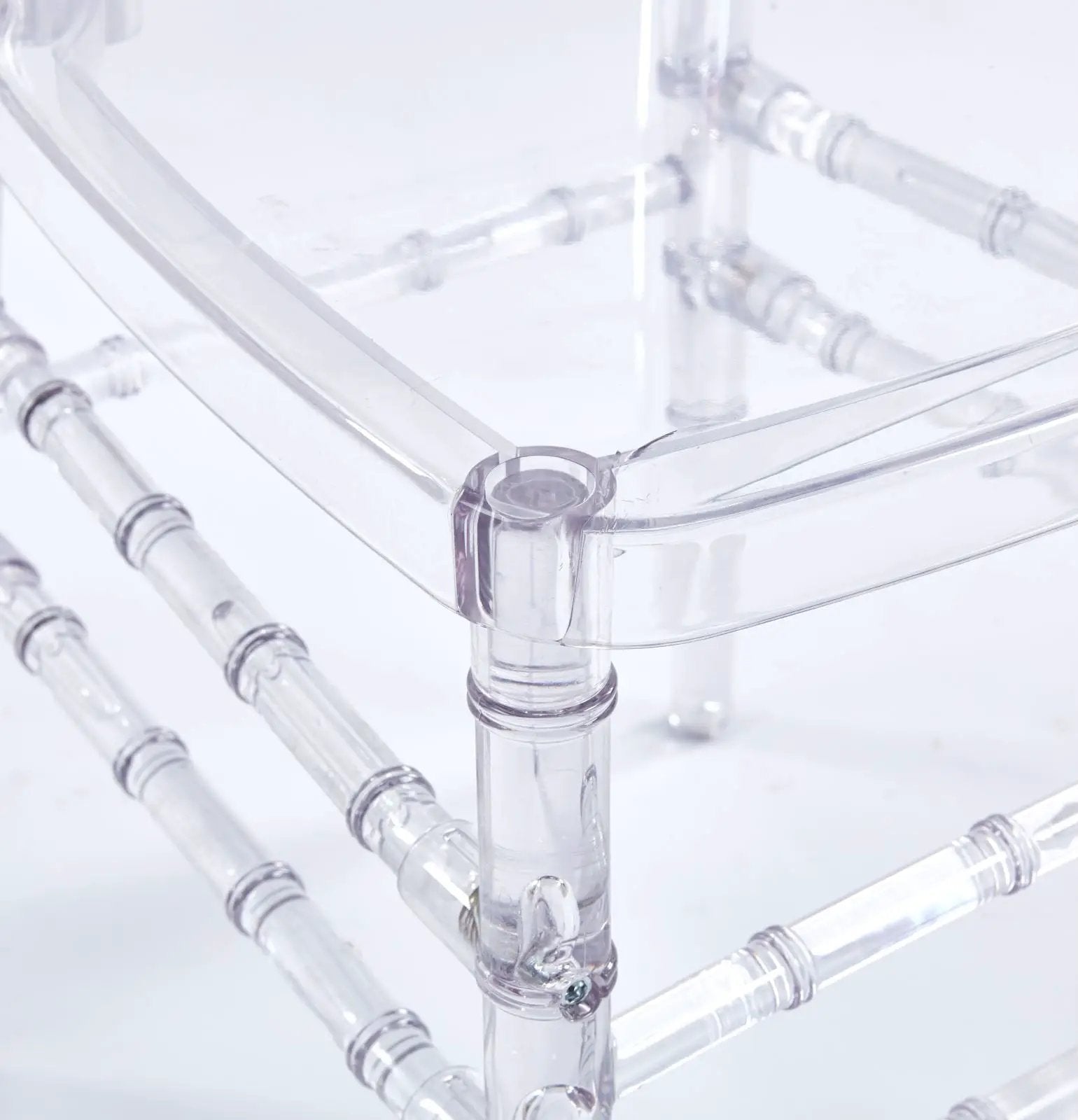 Welding Chair, Dining Chair, Plastic Seat (Set of 4) - Transparent by HouseOfZazla