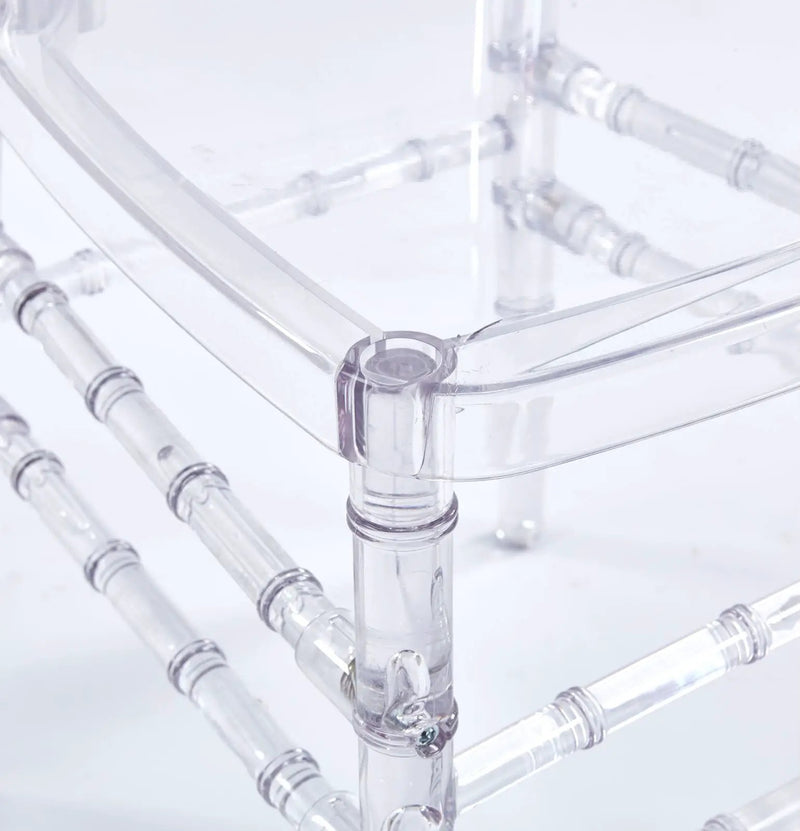 Welding Chair, Dining Chair, Plastic Seat (Set of 4) - Transparent by HouseOfZazla