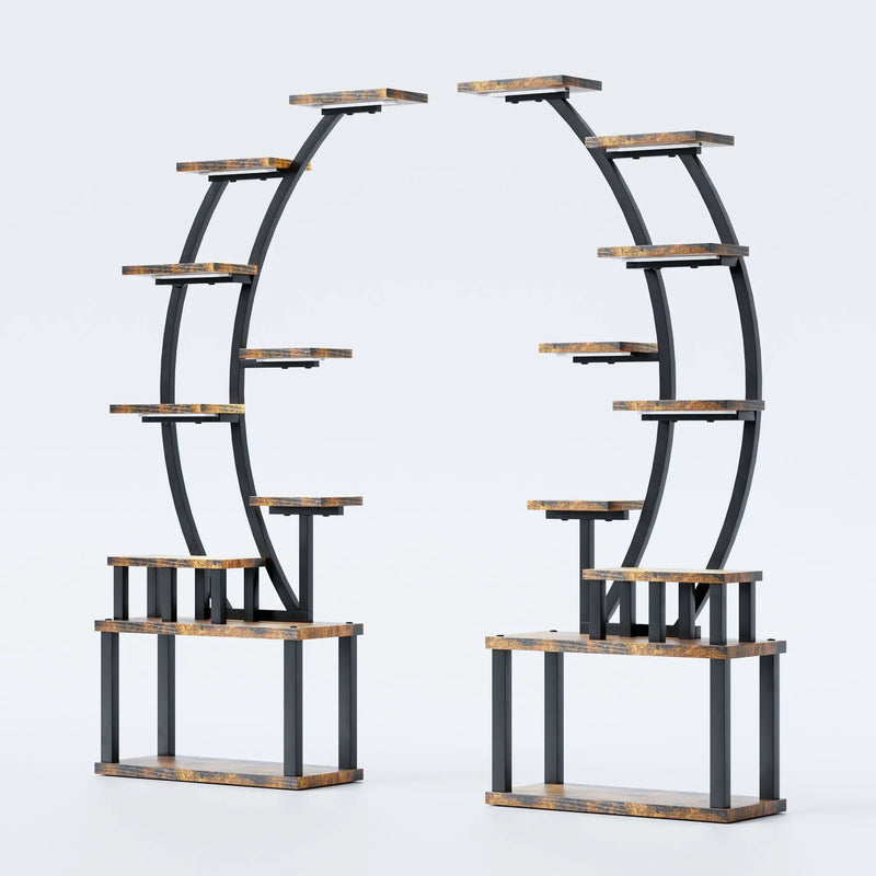 9 Tiered Indoor Plant Stand With 5 Adjustable Grow Lights by HouseOfZazla