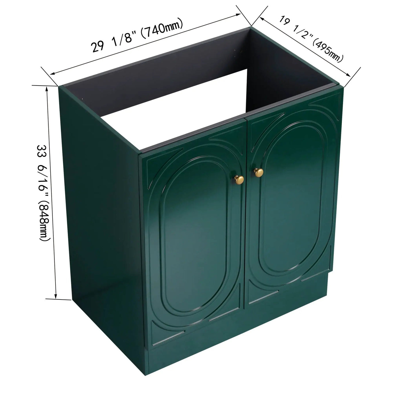 Modern Freestanding Bathroom Vanity With Soft Close Cabinet Doors by HouseOfZazla
