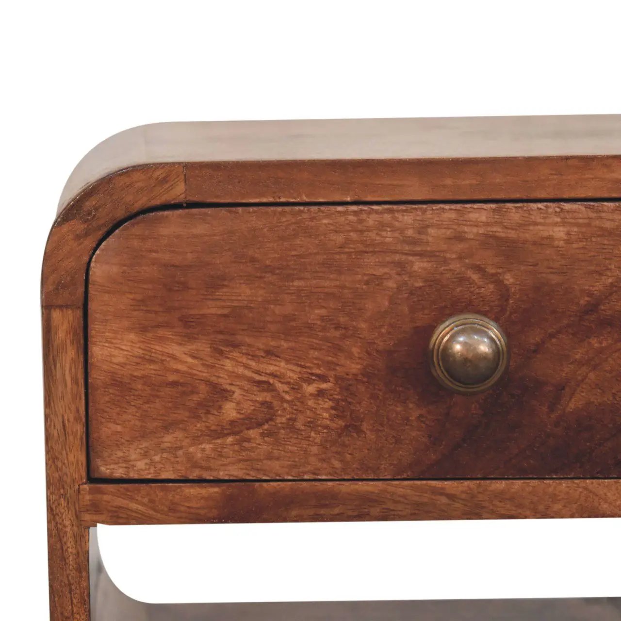 Mini California Curved Nightstand Wth Lower Slot by Unique Piece Furniture