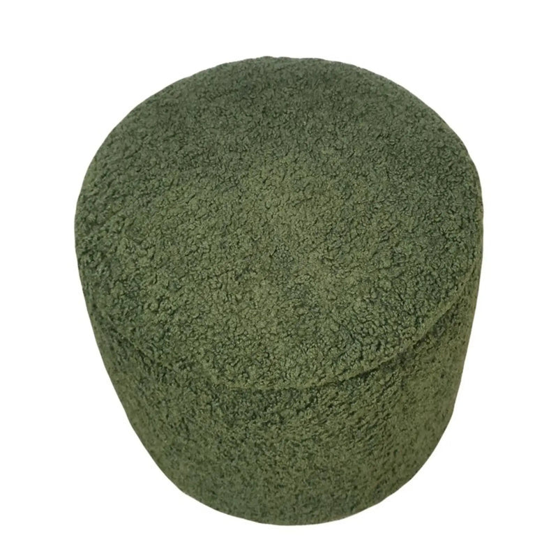 Elegant Round Storage Ottoman Upholstered by HouseOfZazla