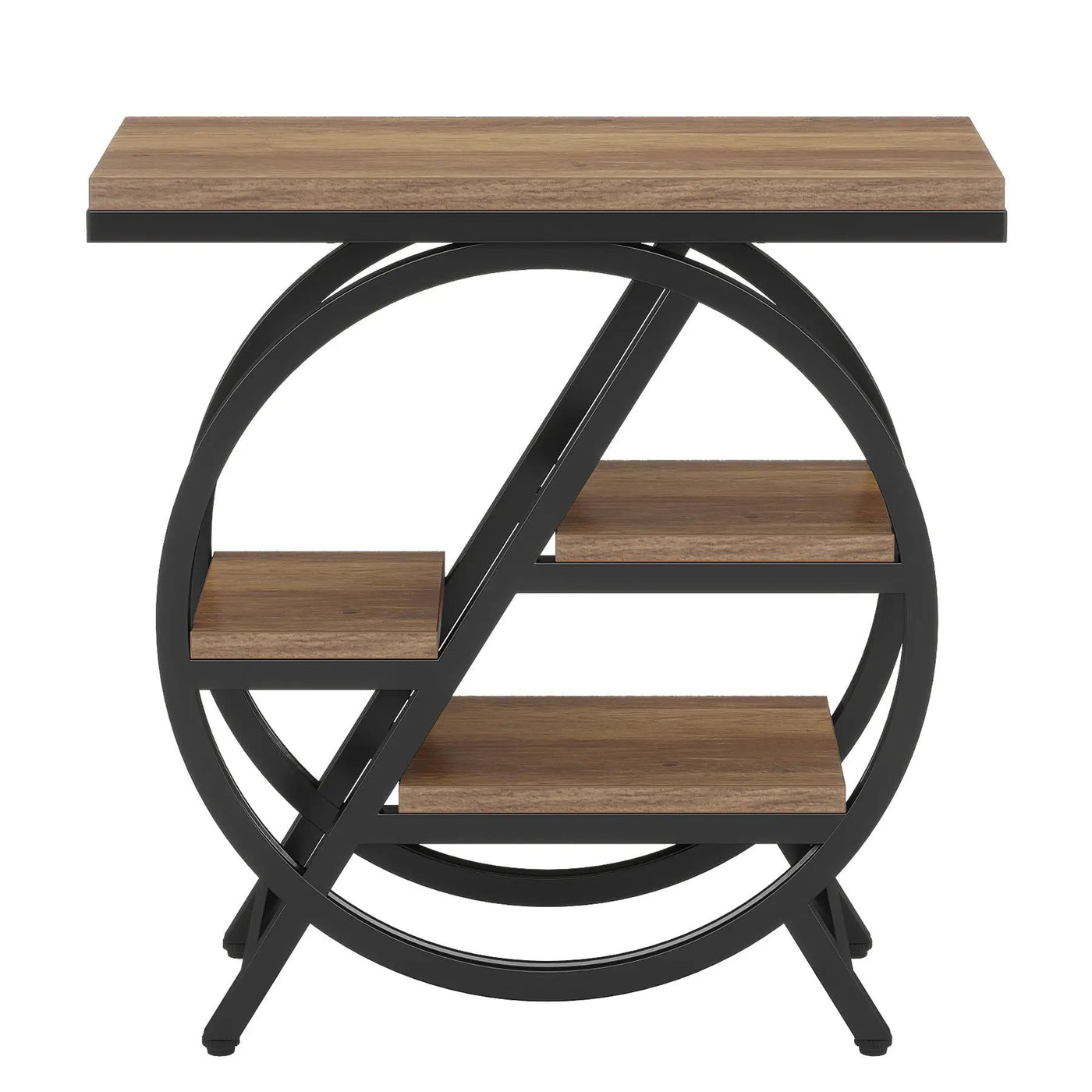 Modern Narrow End Table With 3 Tier Shelves by HouseOfZazla