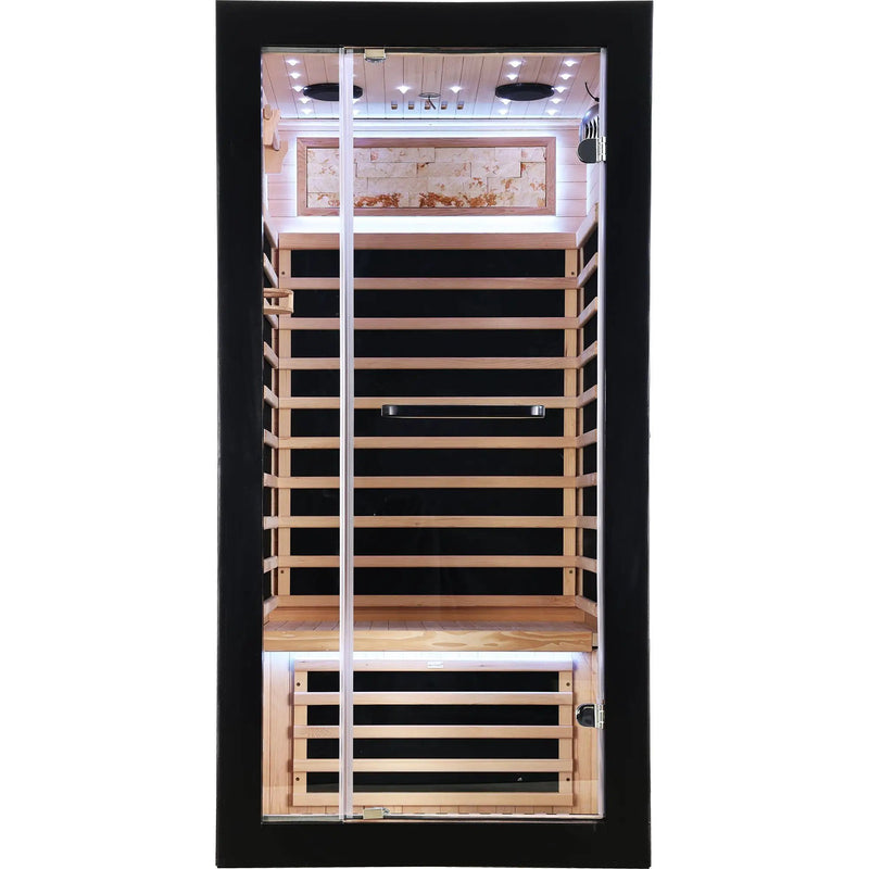 Single-person starlight ceiling lighting sauna by HouseOfZazla
