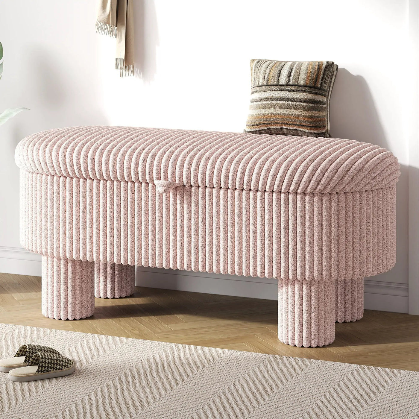 Storage Ottoman Upholstered Bench With Lift-Top Storage by HouseOfZazla