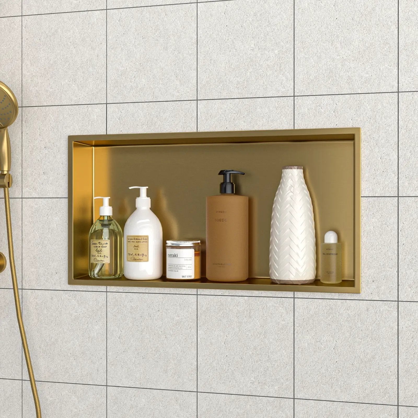 Stainless Steel Shower Niche With Seamless Design For Bathroom Storage by HouseOfZazla
