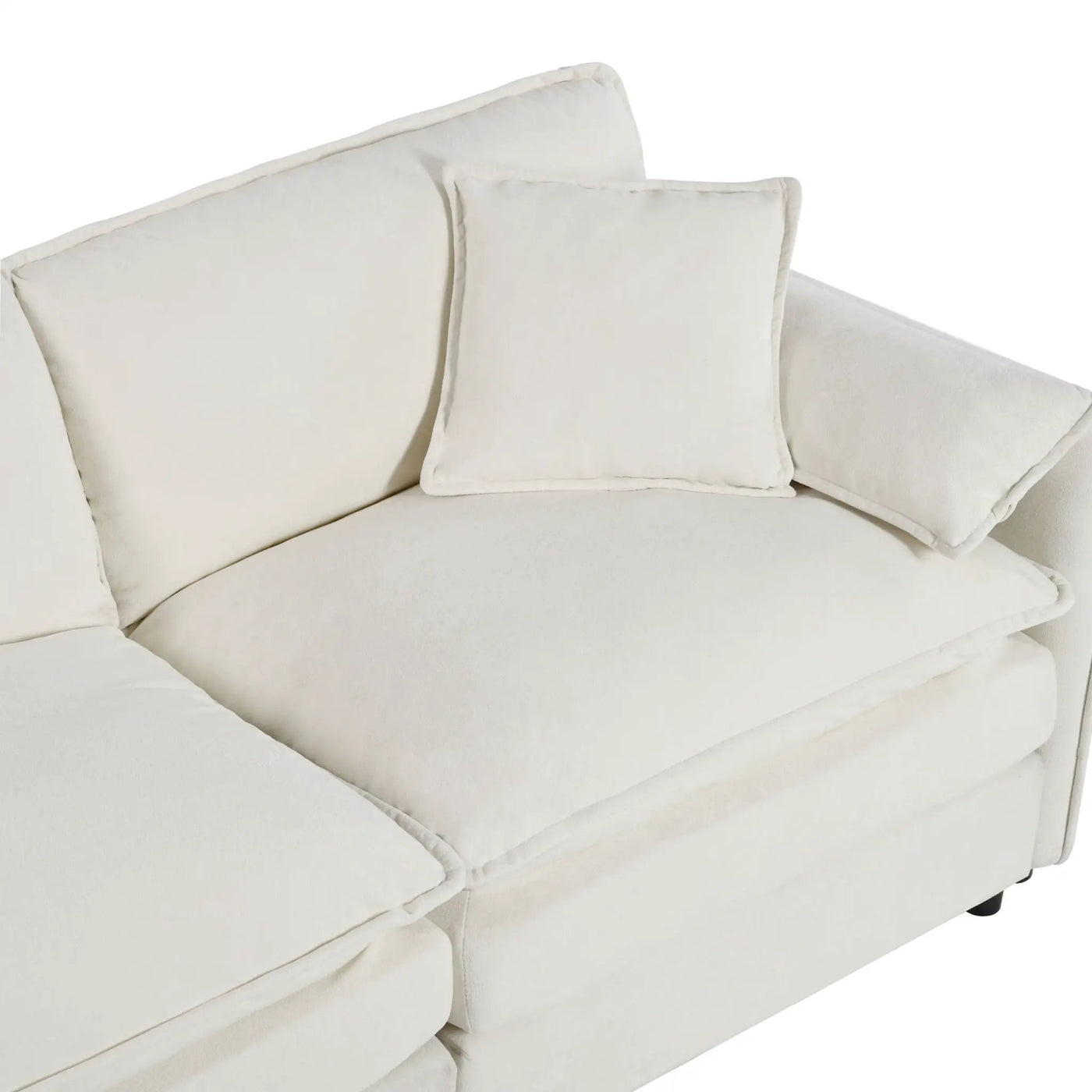 Modern Comfy Deep Seat Modular Sectional Sofa Cloud Couch With Ottoman by HouseOfZazla