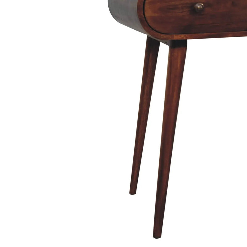 Solid Wood London Arch Writing Desk, 2-Drawers, Chestnut by HouseOfZazla