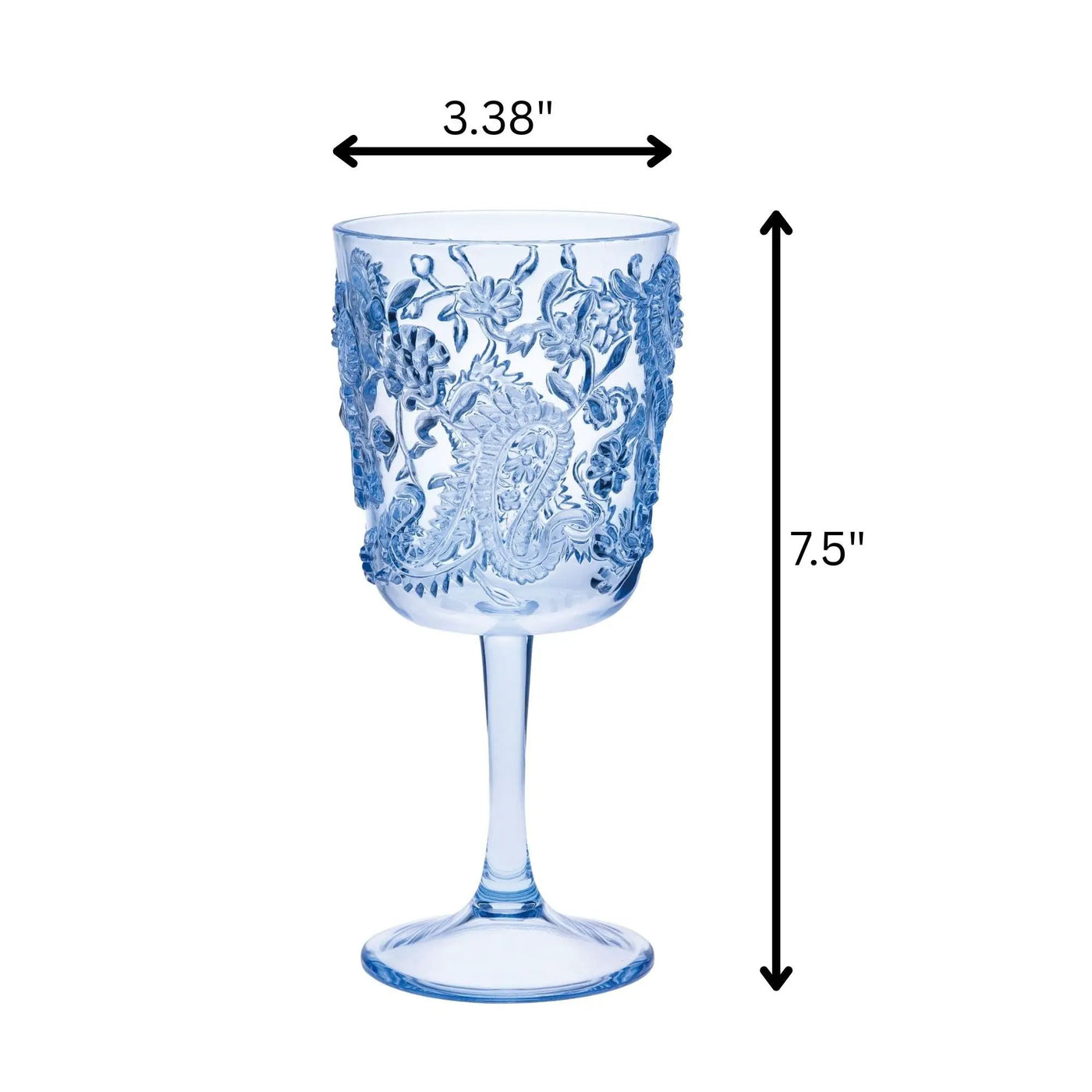 Paisley Acrylic Wine Glasses (Set of 4) by HouseOfZazla