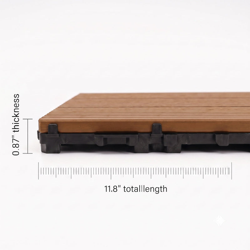 Interlocking WPC Deck Tiles 11.8"x11.8" (25 Pack), photo 7 of 8