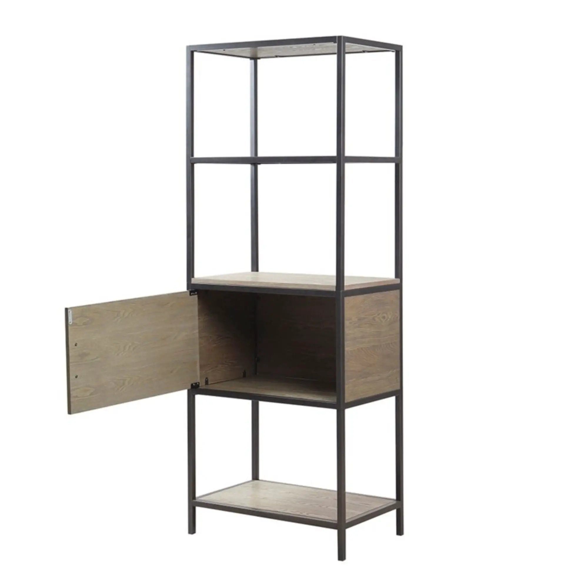 Darley - 3 Shelf Bookcase With Storage Cabinet - Gray by Unique Piece Furniture