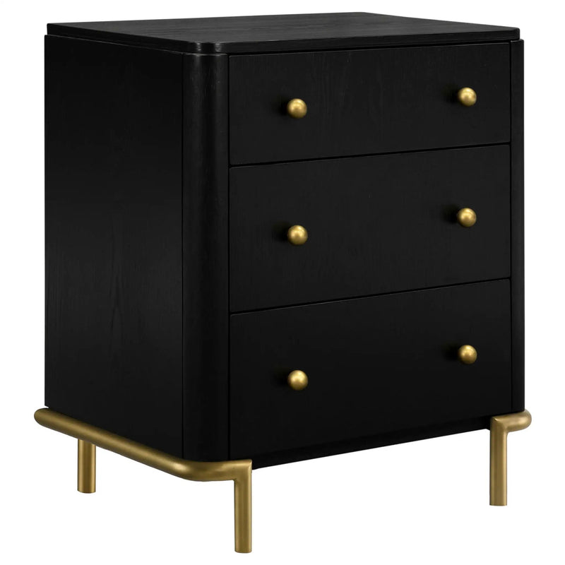 Arini 3-drawer Nightstand Black by Unique Piece Furniture