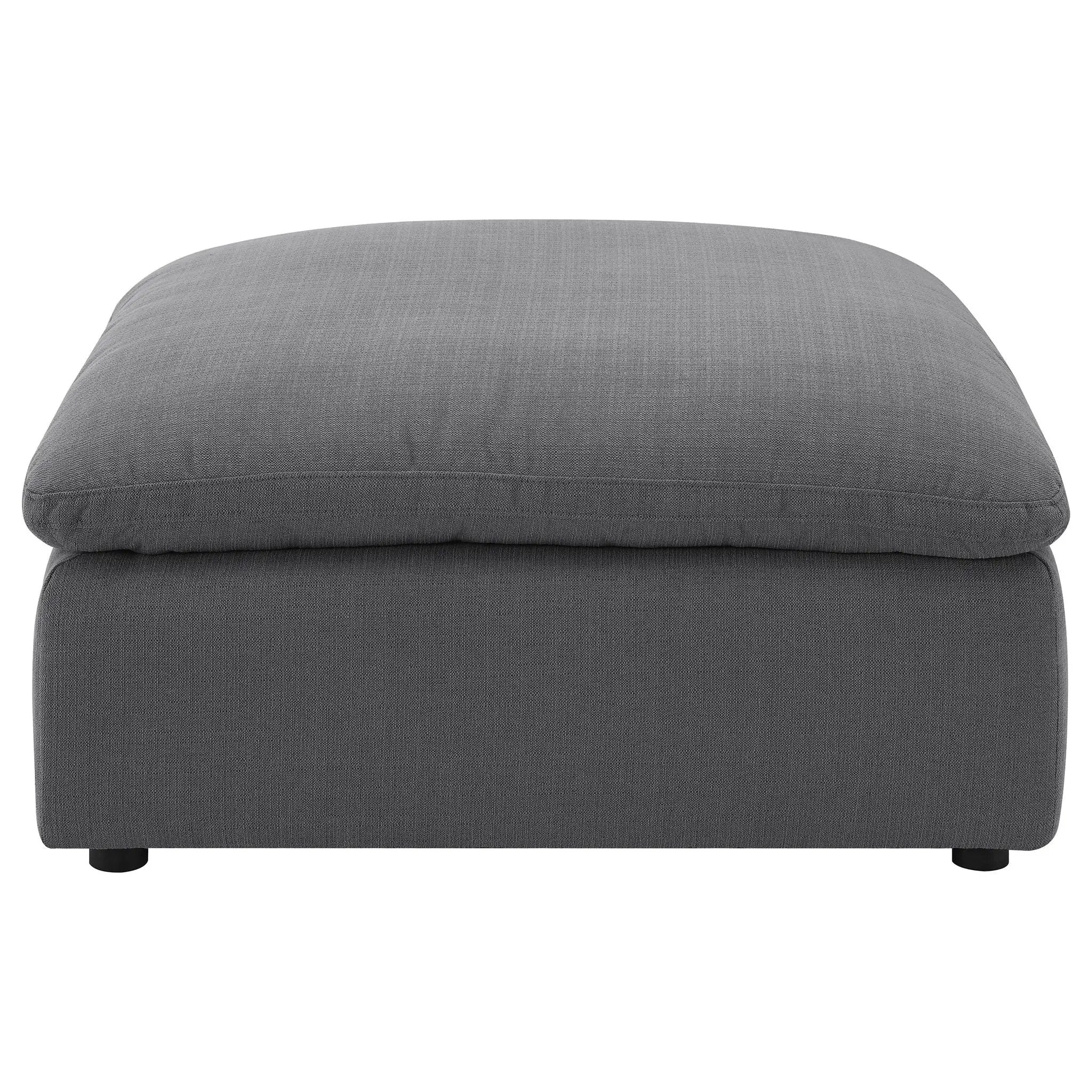 Hobson Square Upholstered Ottoman Charcoal by Unique Piece Furniture
